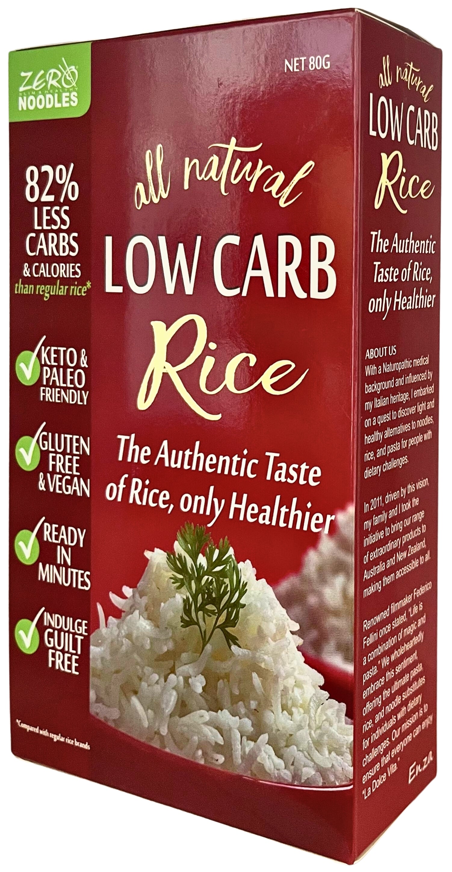 ZERO Low Carb (dry) Rice - 2 Serves per pack