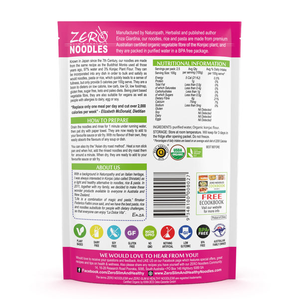 ZERO Konjac Shirataki FETTUCCINE (400g packet)