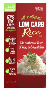 ZERO Low Carb Rice 1KG - Keto, Paleo, Gluten Free, Vegan