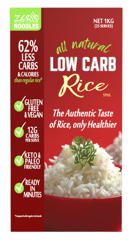 ZERO Low Carb Rice 1KG - Keto, Paleo, Gluten Free, Vegan