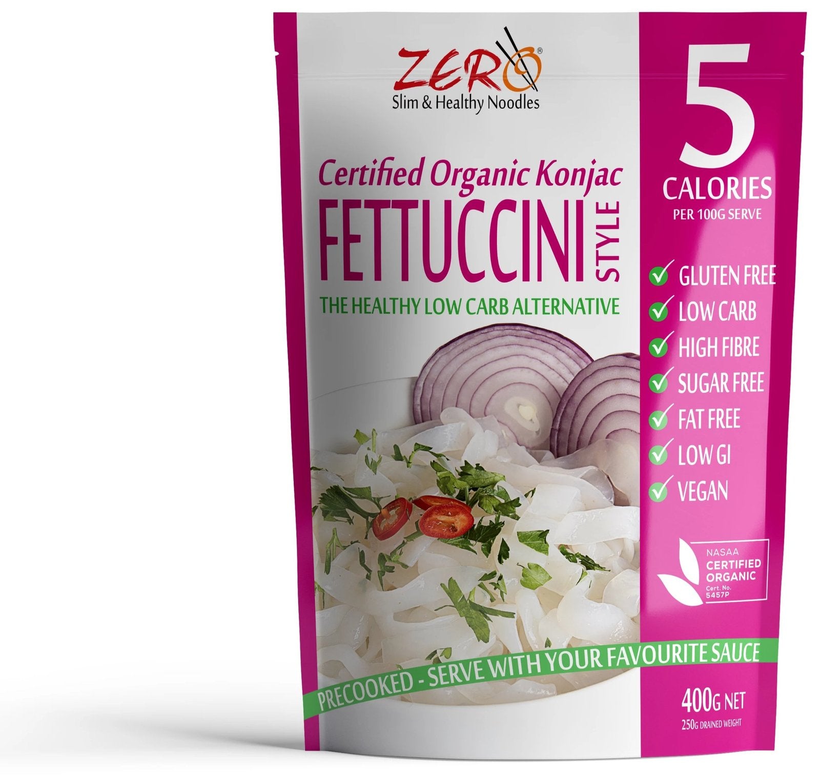 ZERO Konjac Shirataki FETTUCCINE (400g packet) SOLD OUT