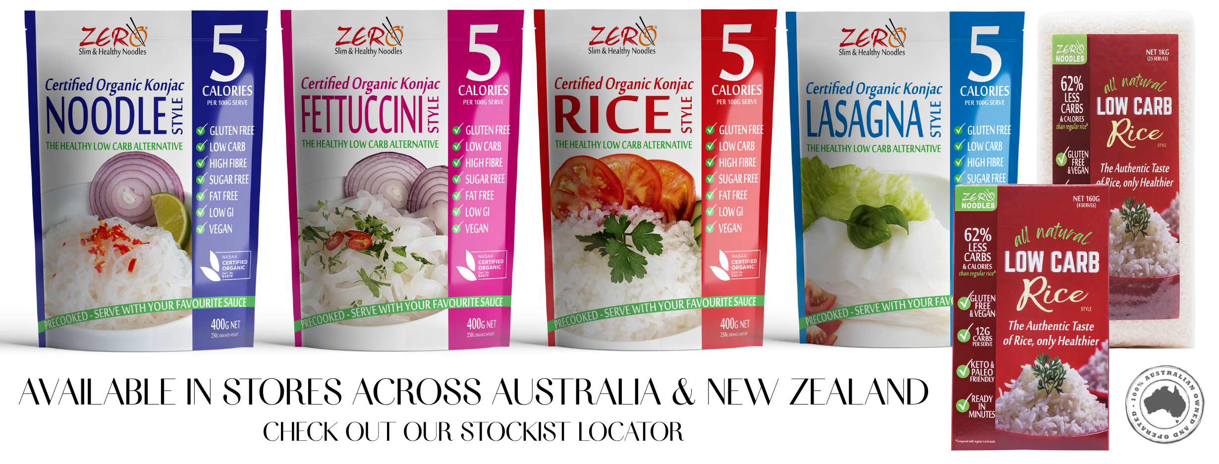 WHERE TO FIND OUR ZERO PRODUCT RANGE