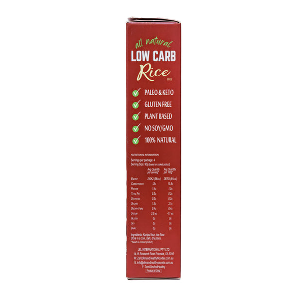 ZERO Low Carb Rice 160g - Keto, Paleo, Gluten Free, Vegan